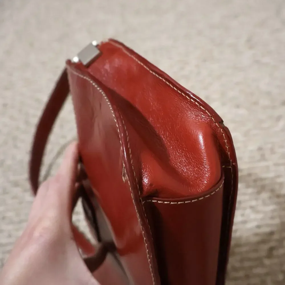 Vintage Wilson's Leather Red Leather Small Shoulder Bag Y2K Moto